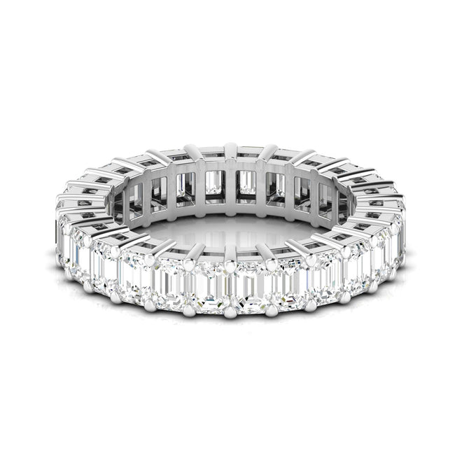 14 Karat Lab Grown Emerald Cut Eternity Band (F+ Color-VS+Clarity) - Paul Nudelman Jewellers