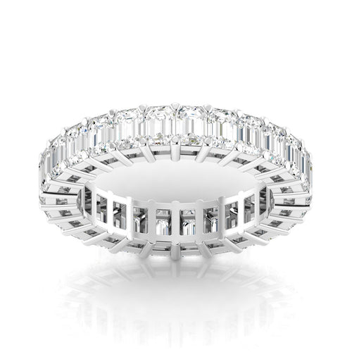 14 Karat Lab Grown Emerald Cut Eternity Band (F+ Color-VS+Clarity) - Paul Nudelman Jewellers