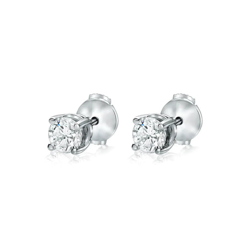 Diamond stud earrings