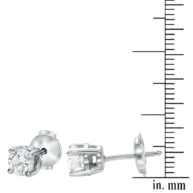 Diamond stud earrings