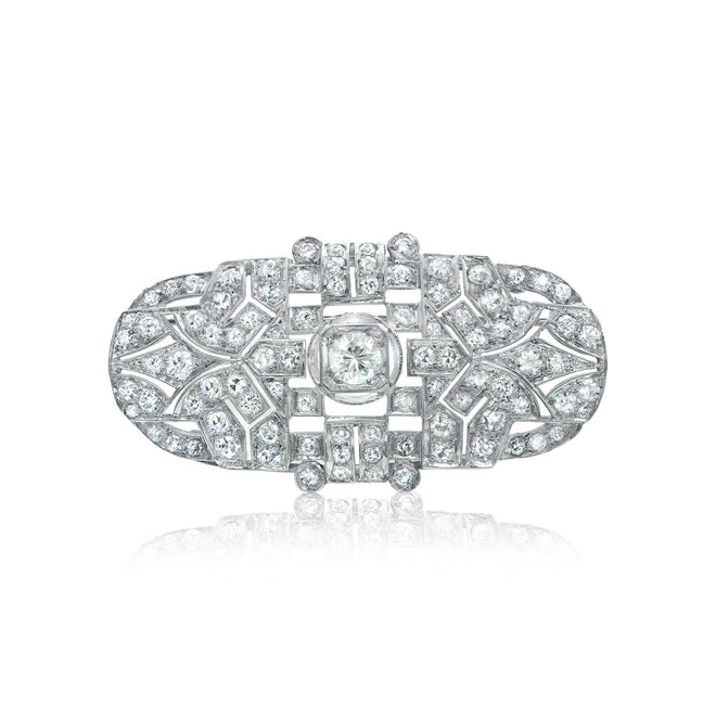 Art Deco style diamond pin