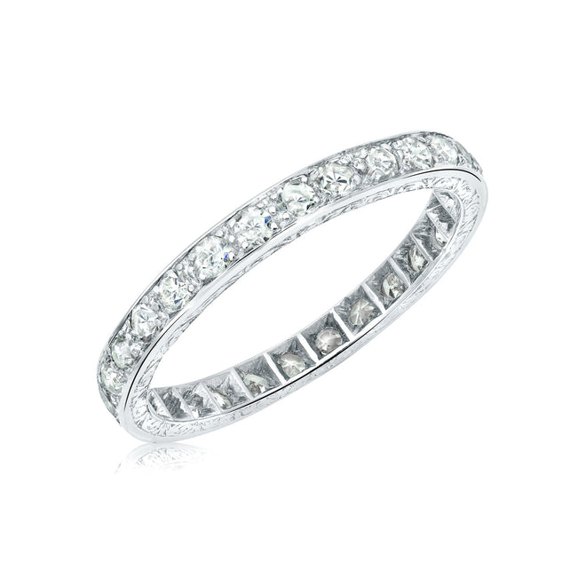 Platinum diamond wedding band