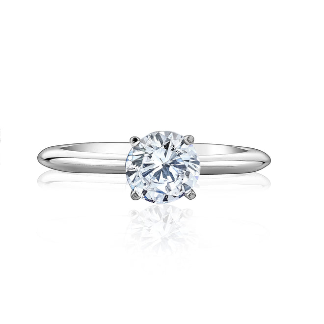 Platinum diamond solitaire ring