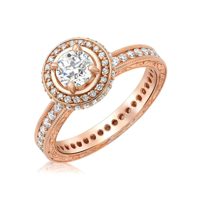 14 kt. rose gold engagement ring