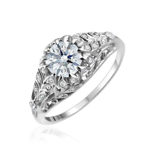Estate Platinum Vintage Diamond Ring