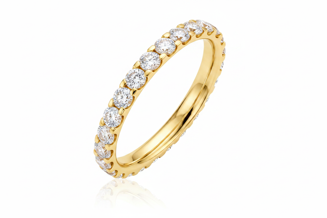 14K Yellow Gold Eternity Ring