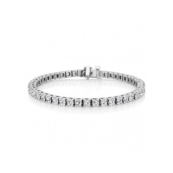 14 Karat White Gold Tennis Bracelet
