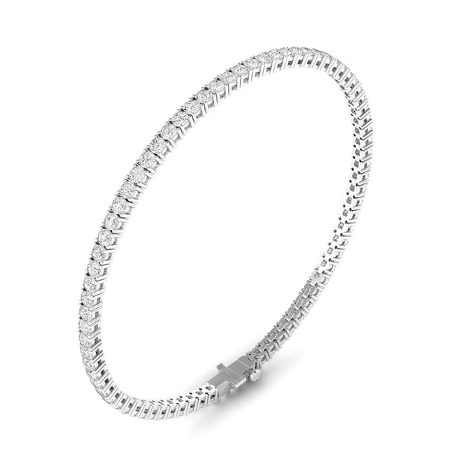 Lab Grown Classic 4 Prong Tennis Bracelets (F+ Color -VS+ Clarity)