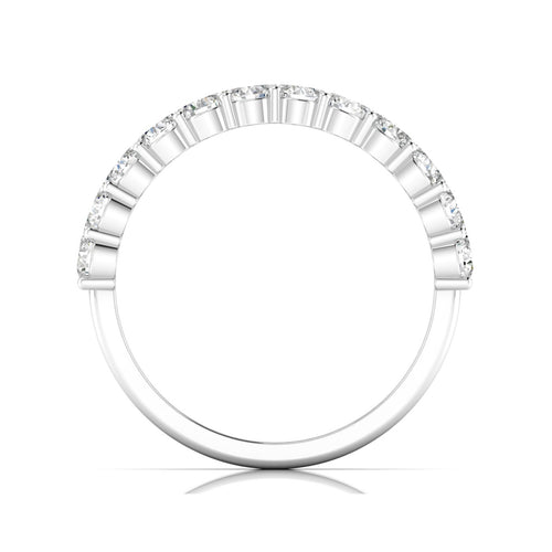 14 Karat Three-Row Lab Grown Diamond Ring (2.00 Carats Total Weight F+ Color-VS+ Clarity)