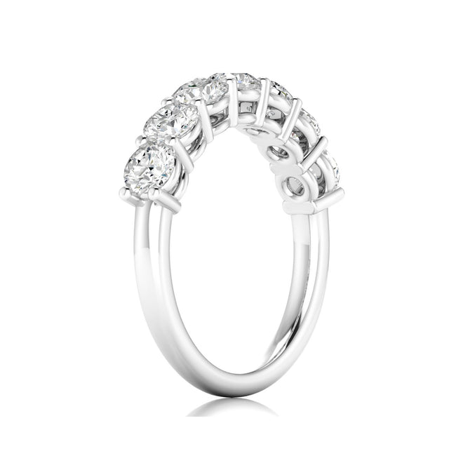 Lab Grown 7-Stone Round  Diamond Ring ( F+Color VS +Clarity)