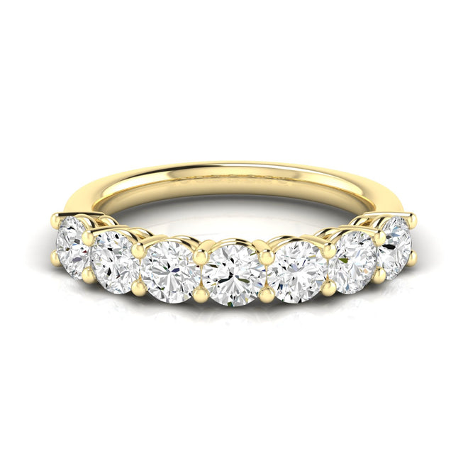 Lab Grown 7-Stone Round  Diamond Ring ( F+Color VS +Clarity)