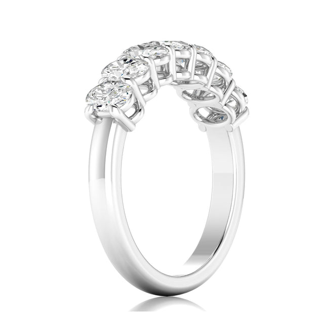 Lab Grown 7 - Stone Oval Basket Diamond Ring (F+ Color-VS+Clarity)
