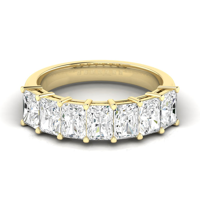 Lab Grown 7-Stone Radiant Diamond Ring (F+Color-VS+ Clarity)