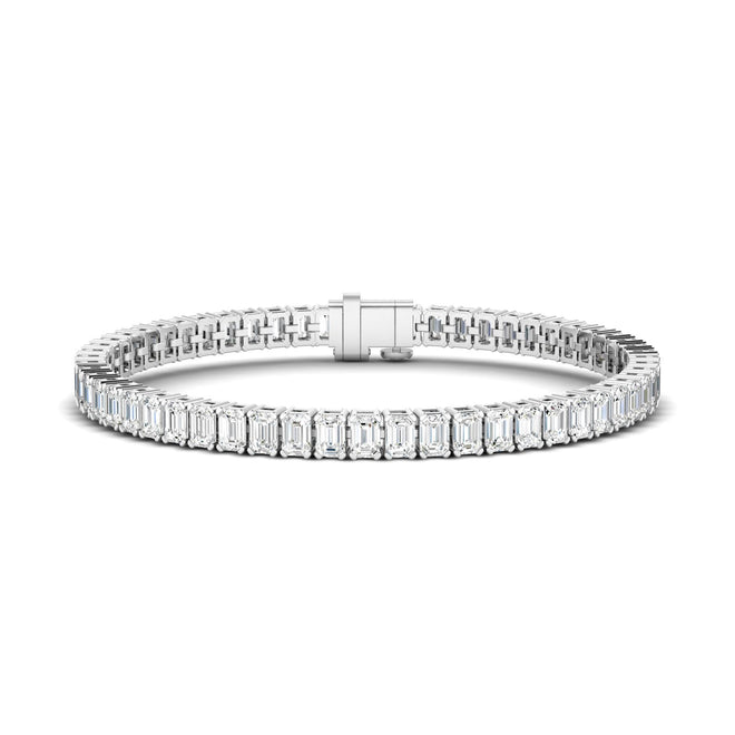 14K Lab Grown Emerald-Cut Tennis Bracelet (6.00ct)
