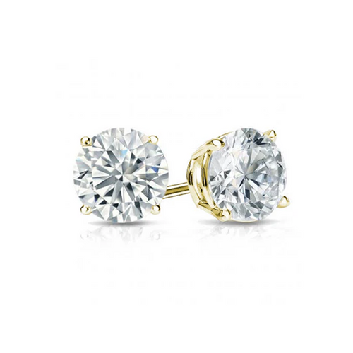 14K Lab Grown Diamond Studs - Classic 4 Prong