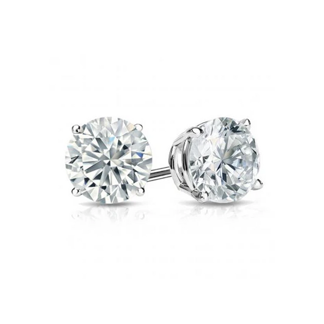 14K Lab Grown Diamond Studs - Classic 4 Prong
