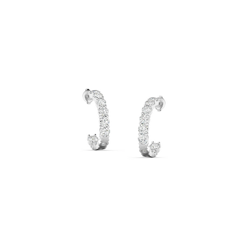 Lab Grown Inside - Out Diamond Hoops (3.00 Total Carat Weight F+Color VS+Clarity)