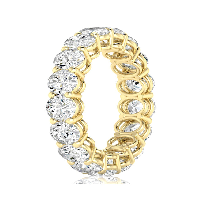 14 Karat White Gold Lab Grown Oval Diamond Eternity Band (5.00 total weight F+Color VS+ Clarity)) - Paul Nudelman Jewellers