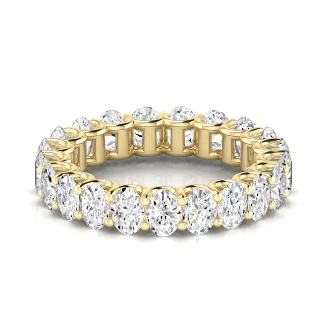 14 karat Lab Grown Oval Diamond U-Prong Eternity Band (F+Color VS+ Clarity) - Paul Nudelman Jewellers