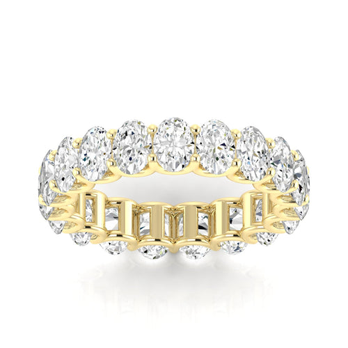 14 karat Lab Grown Oval Diamond U-Prong Eternity Band (F+Color VS+ Clarity) - Paul Nudelman Jewellers