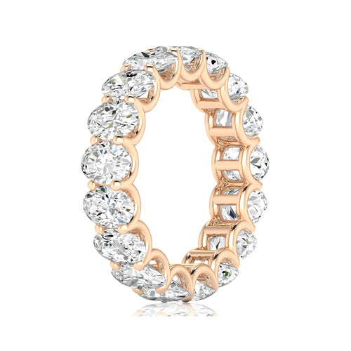 14 karat Lab Grown Oval Diamond U-Prong Eternity Band (F+Color VS+ Clarity) - Paul Nudelman Jewellers