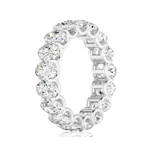 14 karat Lab Grown Oval Diamond U-Prong Eternity Band (F+Color VS+ Clarity)