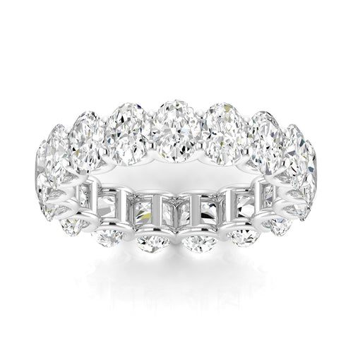 14 karat Lab Grown Oval Diamond U-Prong Eternity Band (F+Color VS+ Clarity) - Paul Nudelman Jewellers