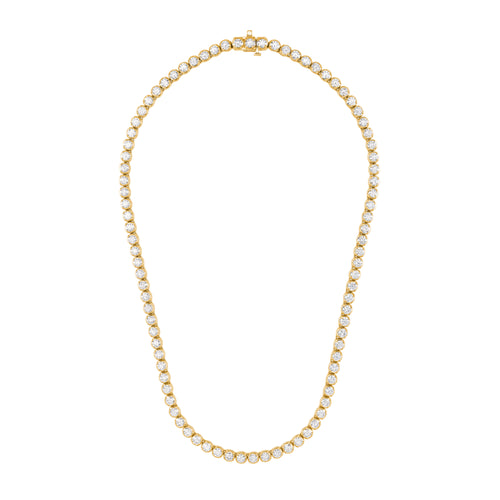 14 Karat White Gold Lab Grown Diamond Tennis Necklace (F+ Color -VS+ Clarity)