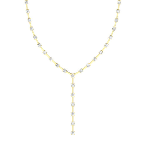 14 Karat Lab Grown Diamond "Y" Necklace (2.20 Carats Total Weight F+ Color VS+ Clarity)