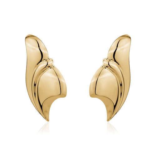 Estate 18 Karat Yellow Gold Fantasy Motif Earrings