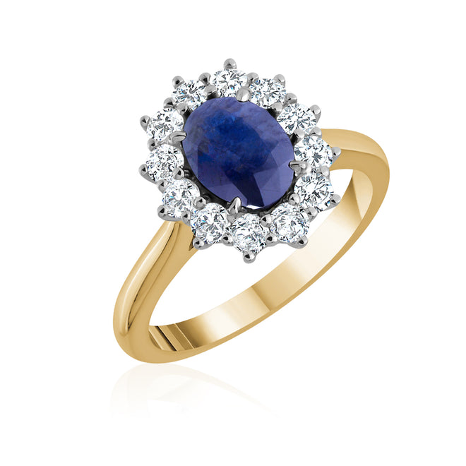 Classic Oval Sapphire and Diamond Ring