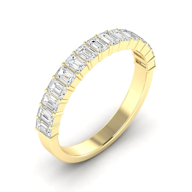Lab Grown Emerald Cut Diamond Band (1.00 Total Carat Weight F+ Color-VS+ Clarity)