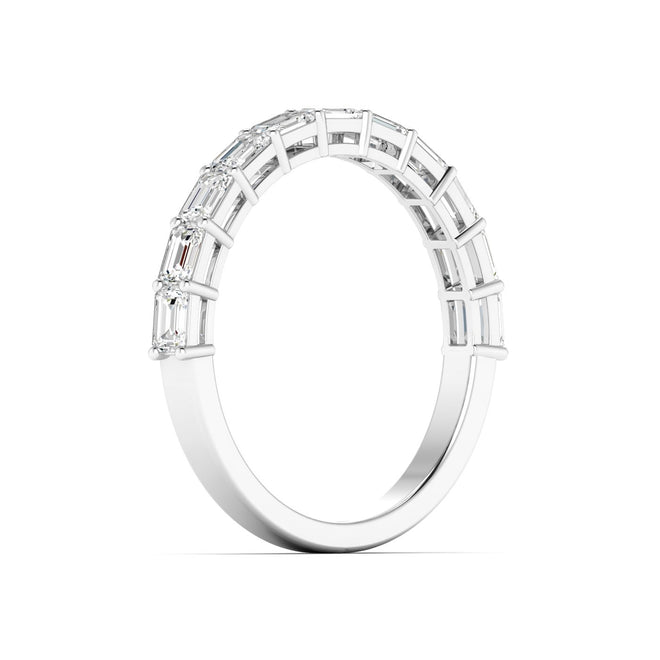 Lab Grown  Emerald Cut East-West Diamond Ring (1.00 Total Carat Weight F+Color VS+Clarity)