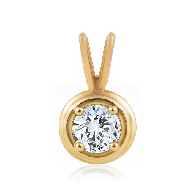 14K Estate Diamond Pendant- 0.25