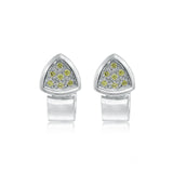 Cognac diamond earrings in 18k white gold