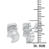 Striking 18 karat white gold diamond earrings
