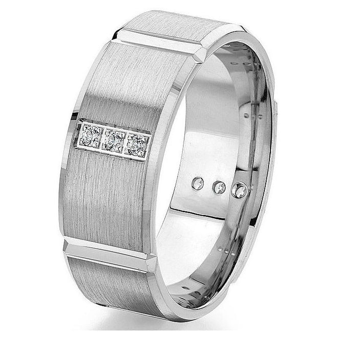 Wedding Ring with Diamonds (10k-6mm) - Paul Nudelman Jewellers