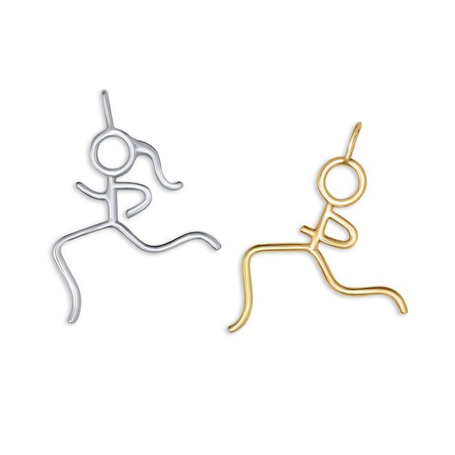 14k white or yellow gold Runners' Pendant