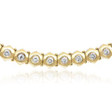 18k yellow gold diamond tennis necklace