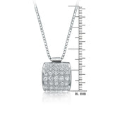 White gold "buckle" pendant in 14kt white gold