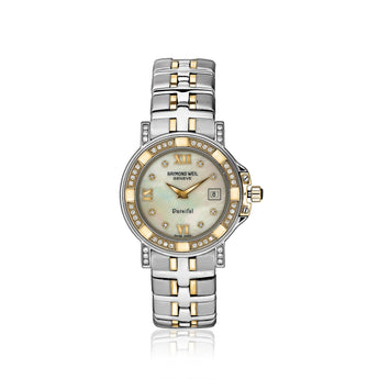 Raymond Weil Parsifal ladies watch with diamonds and mother of pearl diamond dial