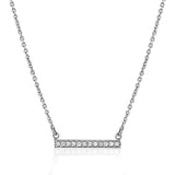 Diamond bar necklace in 14k white gold