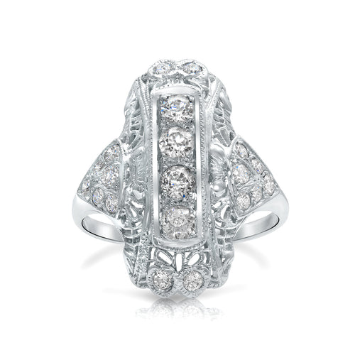 Estate 18 Karat White Gold Diamond Ring - Paul Nudelman Jewellers