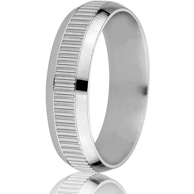 Wedding Ring With A Bevelled Edge (14k-6mm) - Paul Nudelman Jewellers