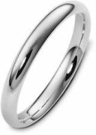 Classic domed (half-round) 3 m.m. wide comfort-fit wedding band for men and women.